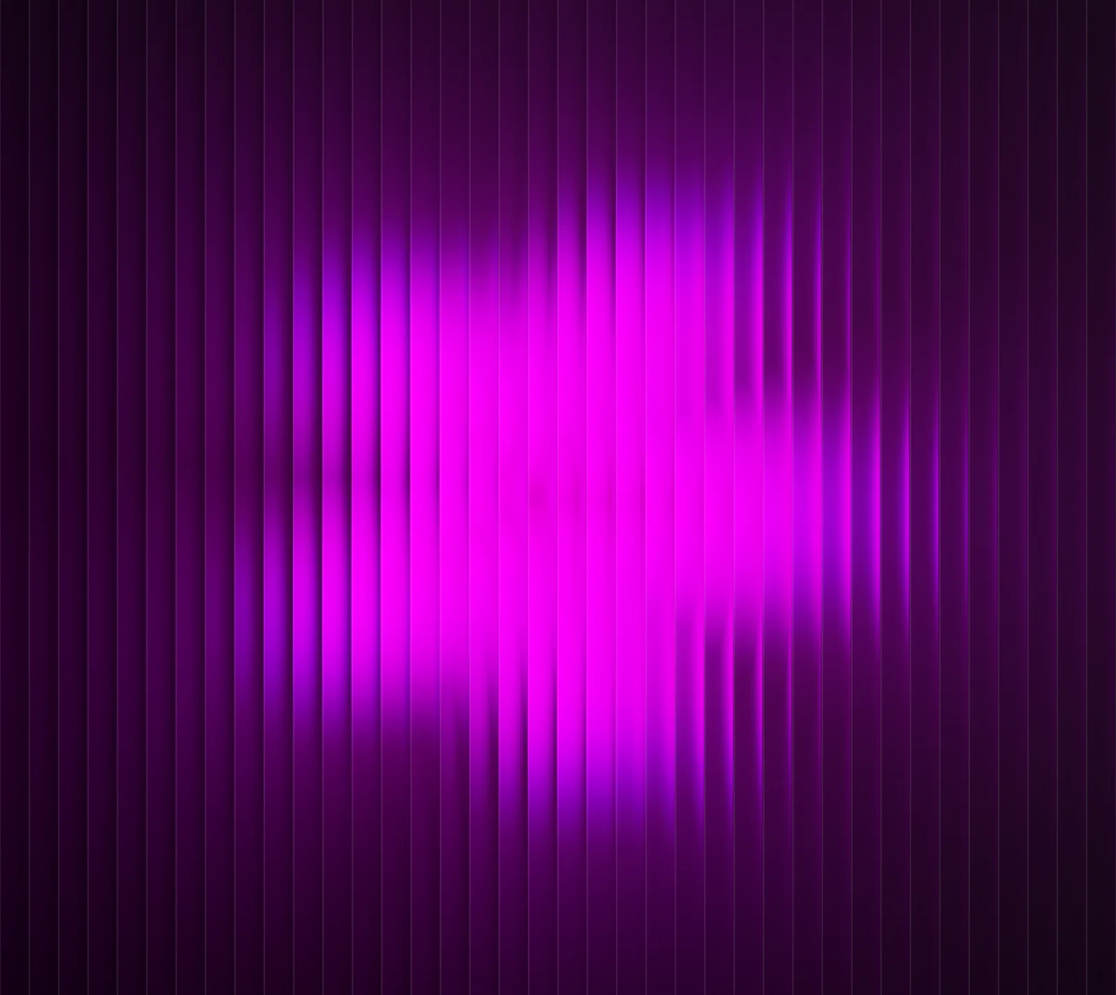 A vivid magenta glow diffuses softly through dark vertical fluted glass panels.