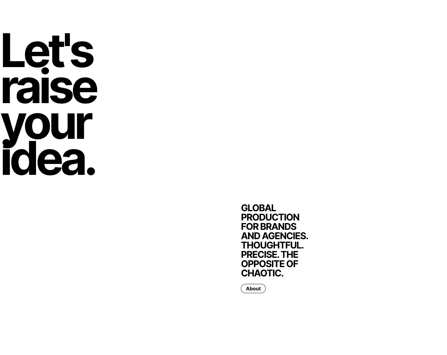 Stark Swiss-style layout dominated by vast negative space, ultra-bold typography, and an asymmetric diagonal composition.
