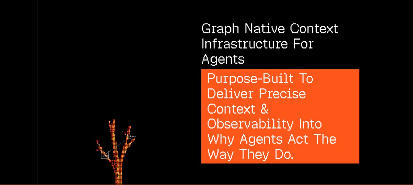Cryptic low-fi statement section pairing pixel typography and a high-contrast orange callout block with a pixelated data tree.