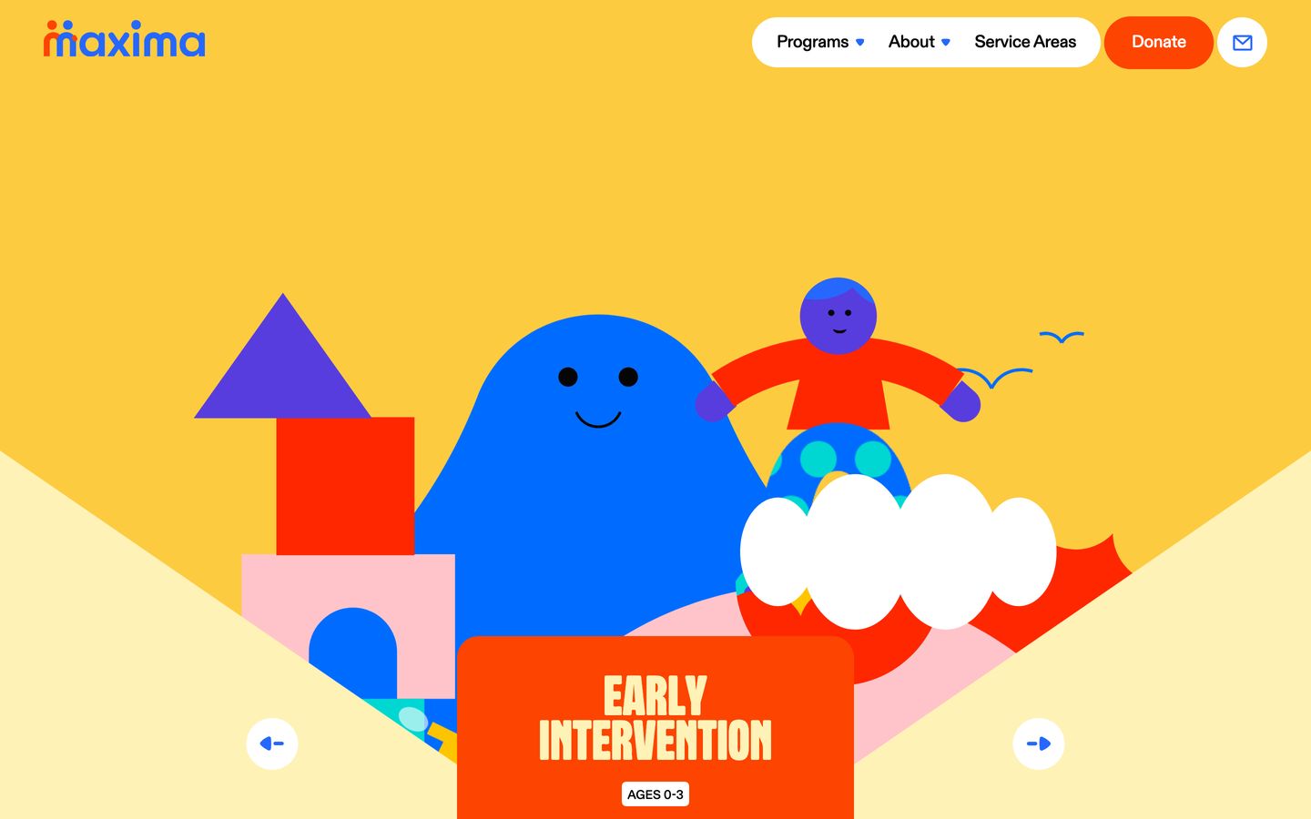 A cheerful, sun-drenched playground of bold geometric illustrations and friendly rounded shapes welcoming young families.