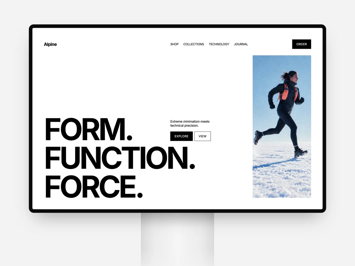 Alpine, a moodboard for Sportswear brand