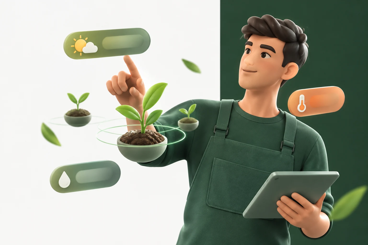 scene for automated vertical farming modules