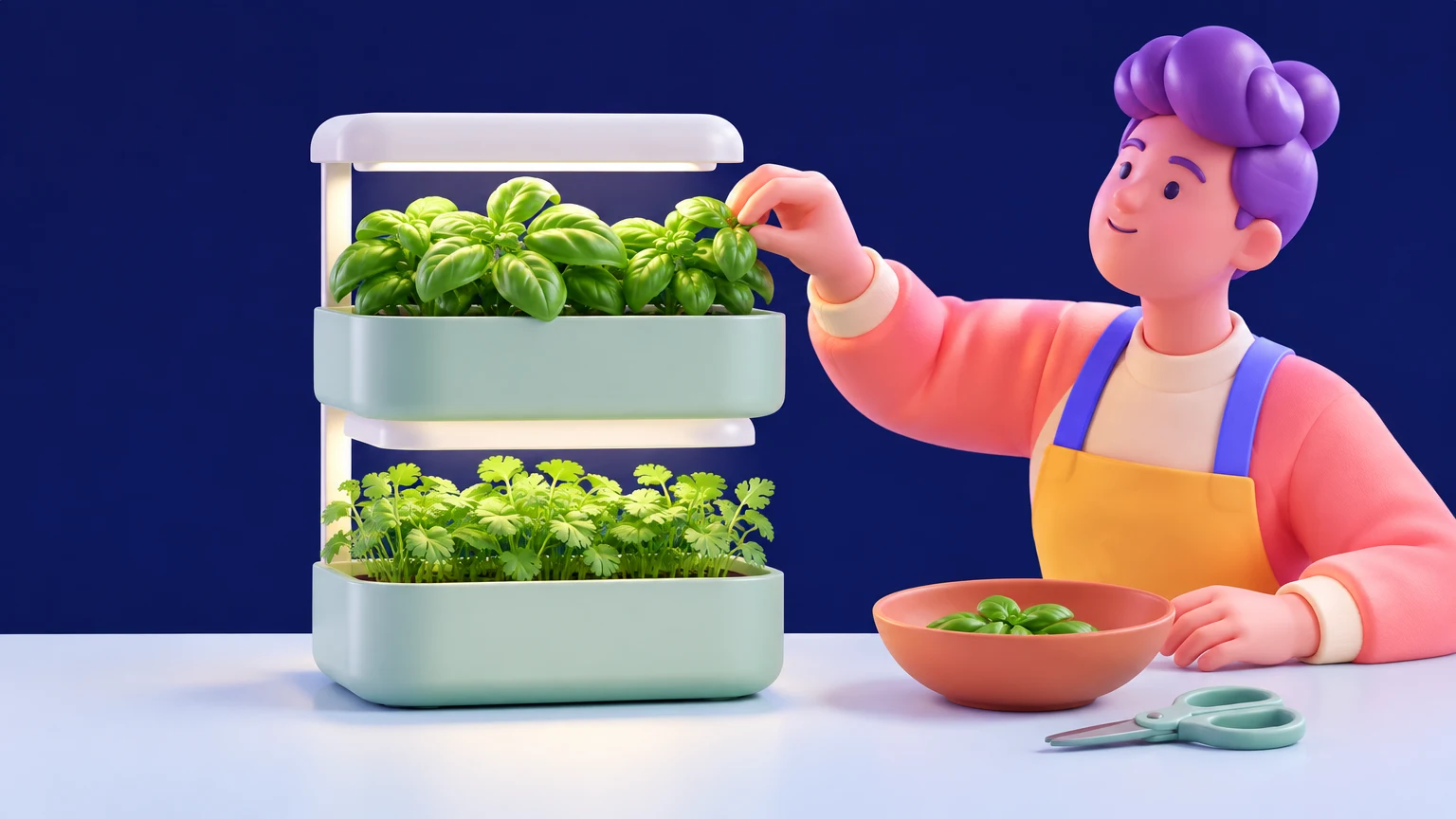 scene for automated vertical farming modules