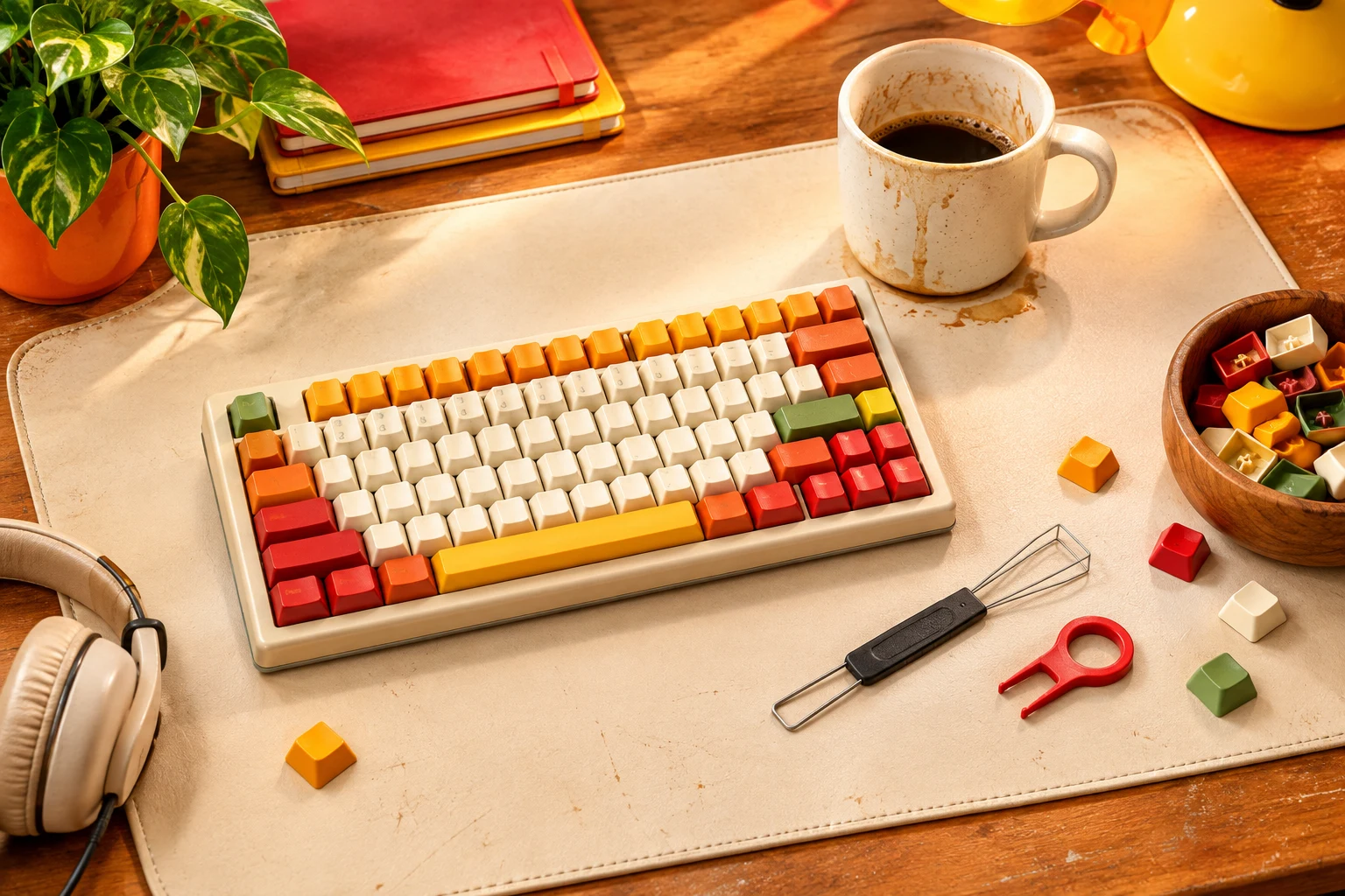 scene for custom mechanical keyboards and artisan keycaps