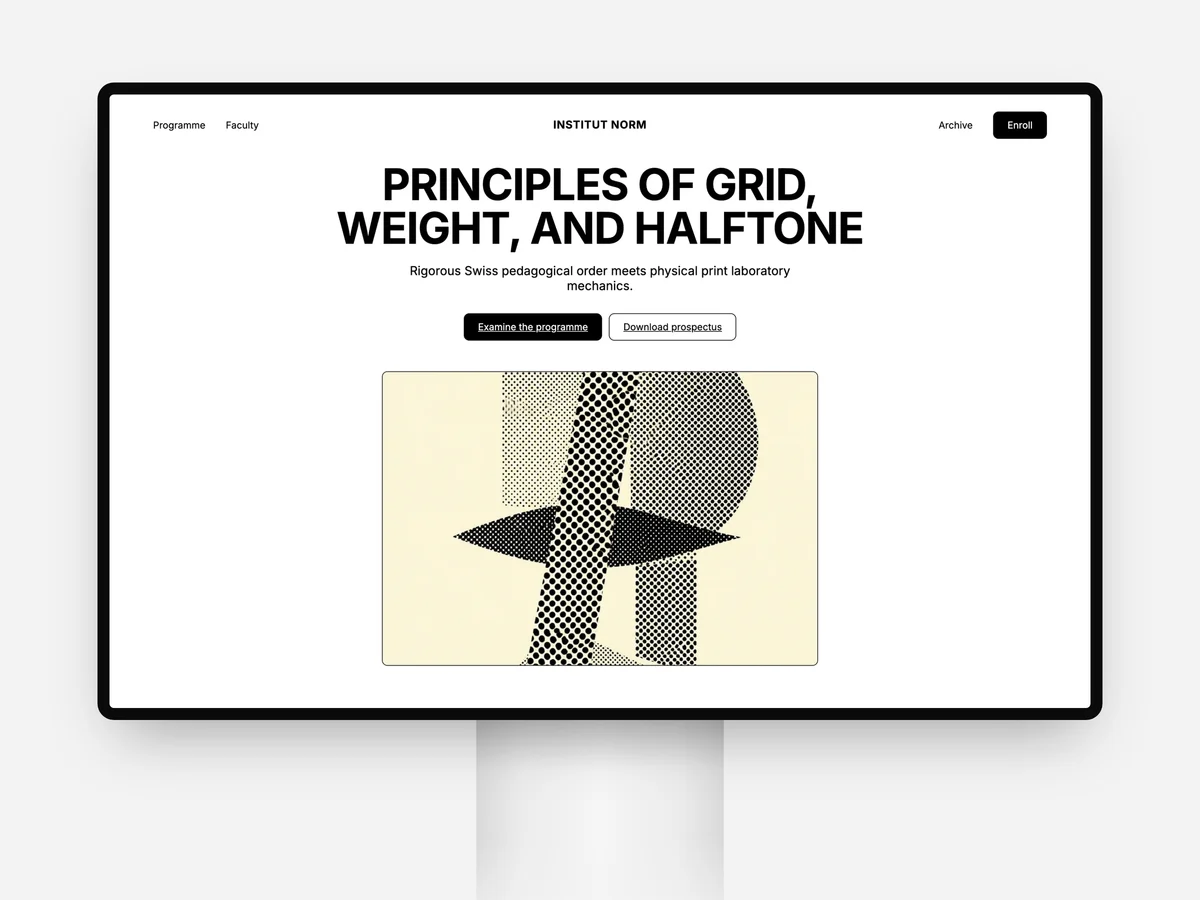 Institut Norm, a moodboard for Design school