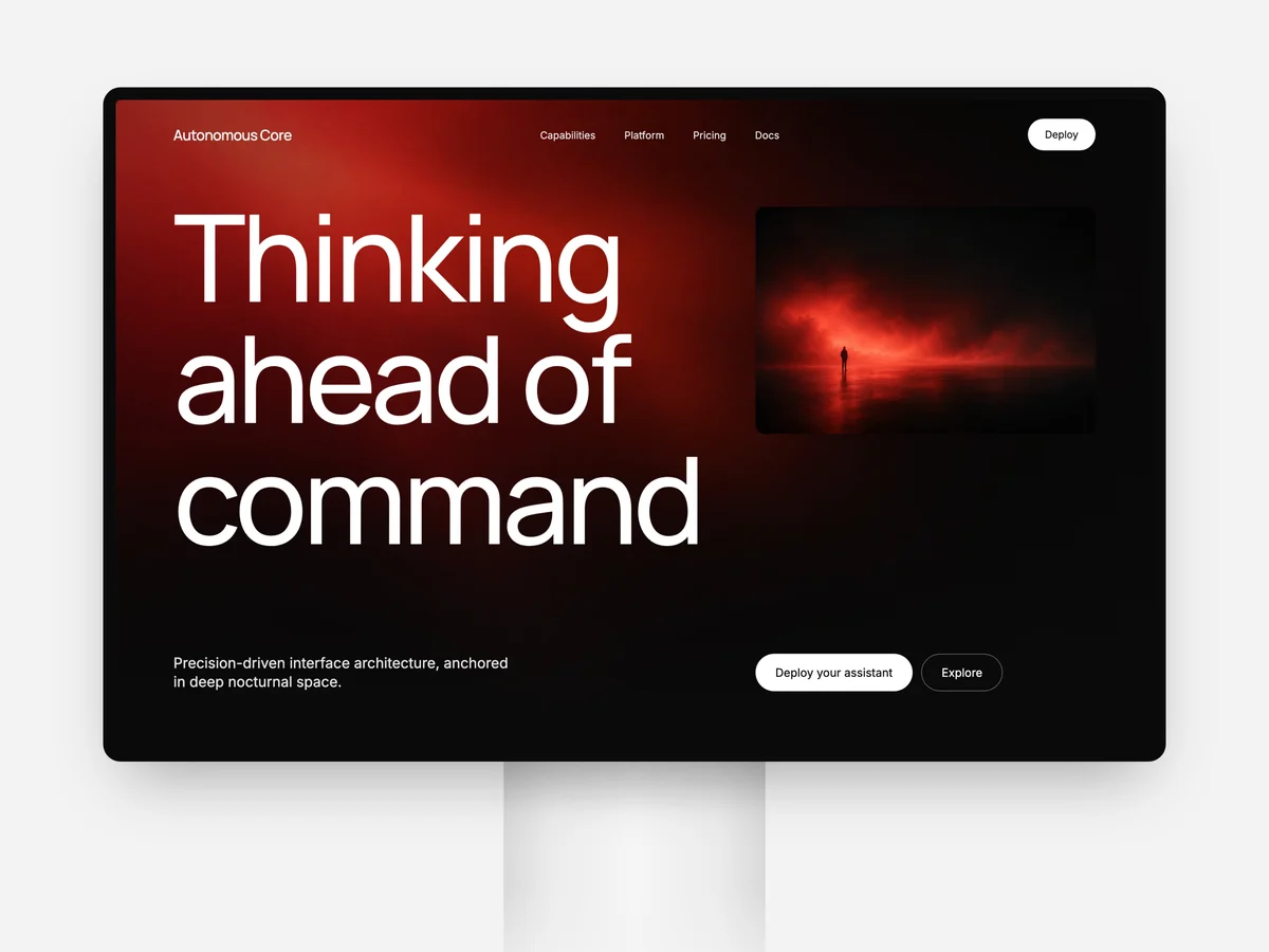 Autonomous Core, a moodboard for AI assistant