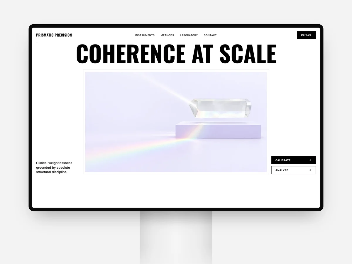 Prismatic Precision, a moodboard for laboratory optical metrology