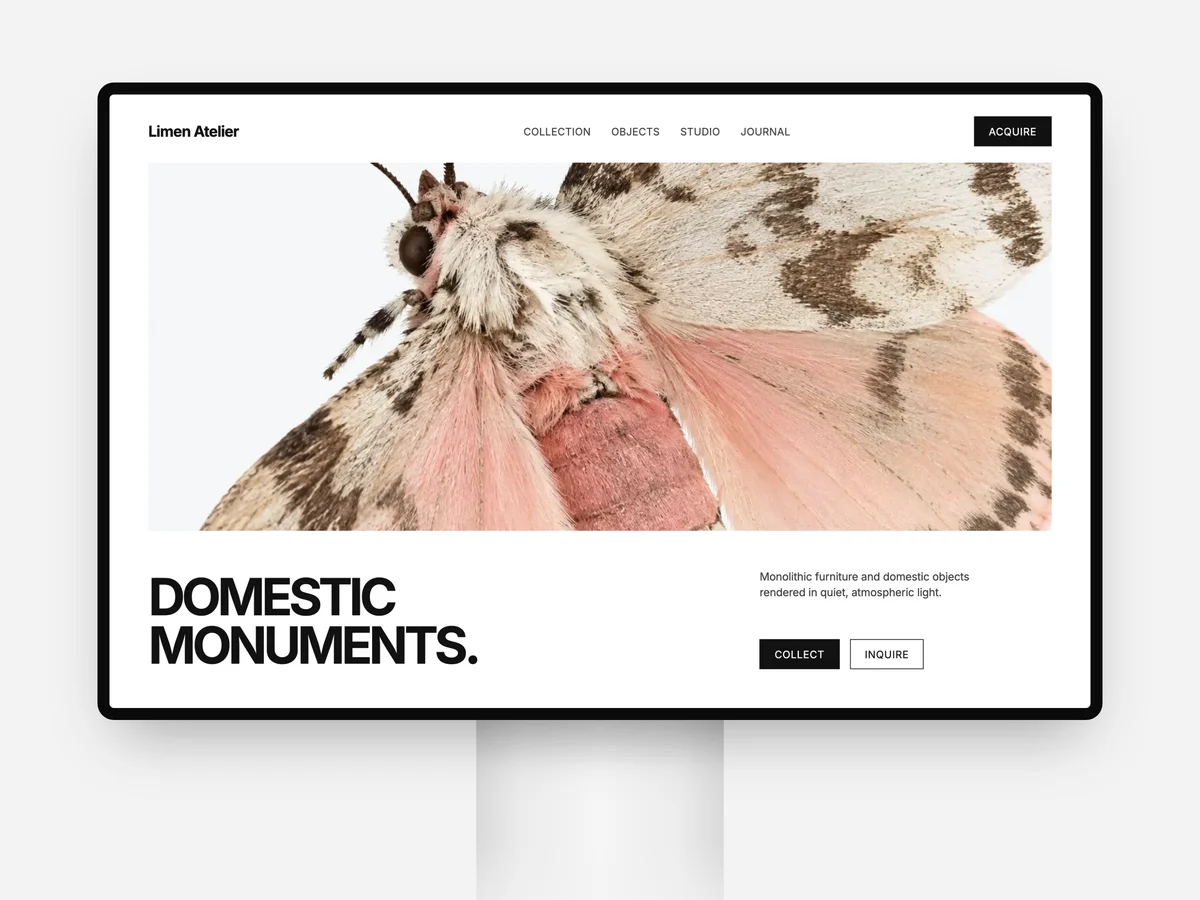 Limen Atelier, a moodboard for Furniture and home decor store