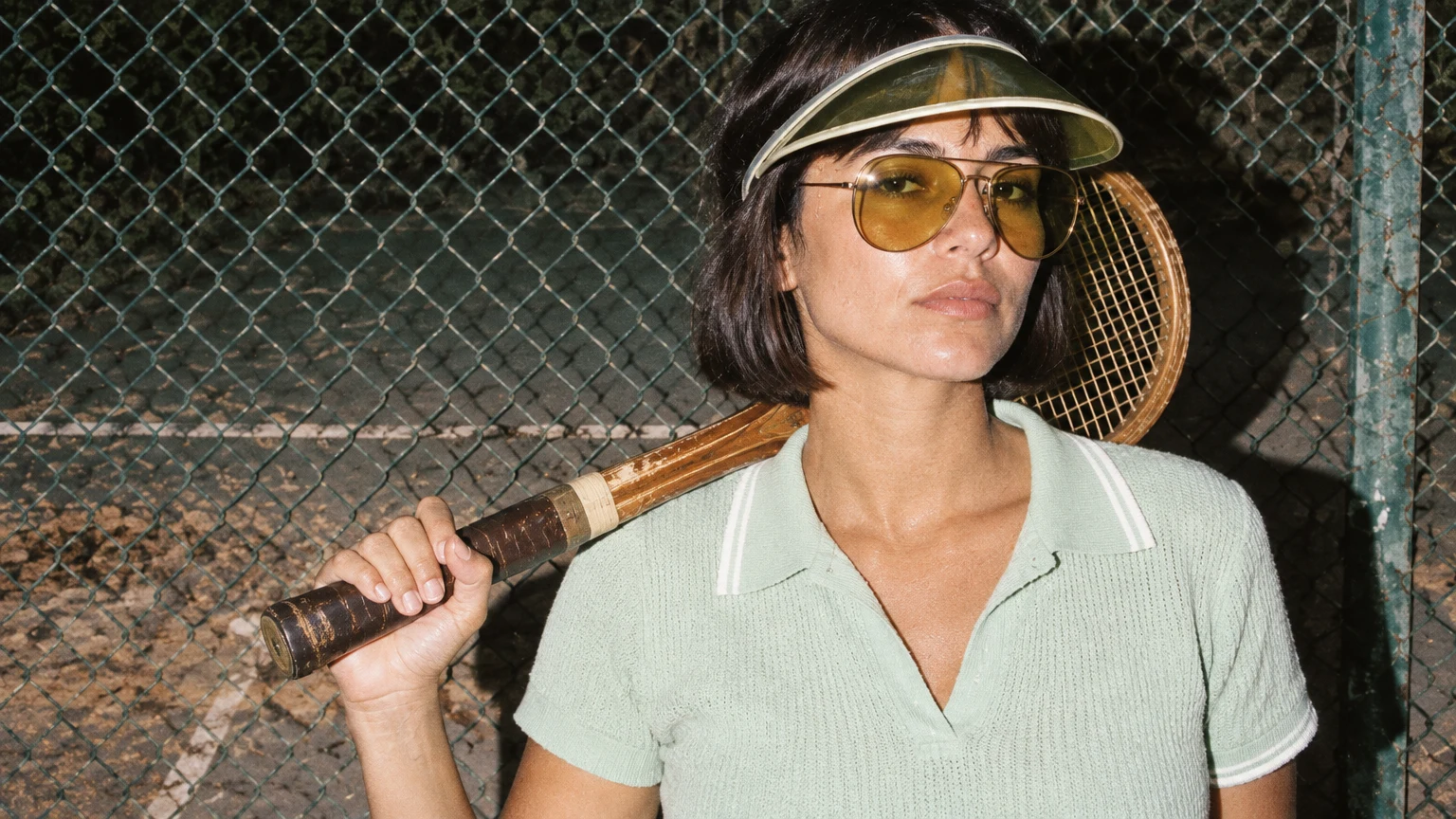 key visual for vintage-inspired luxury courtwear and tennis apparel